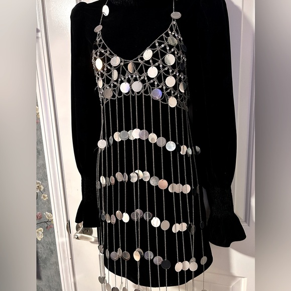 NWT ZARA SEQUIN FRINGE JEWEL BRA TOP - Picture 3 of 7